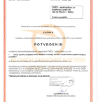 Certificate of professional and technical competence for ŽS Slovakia.